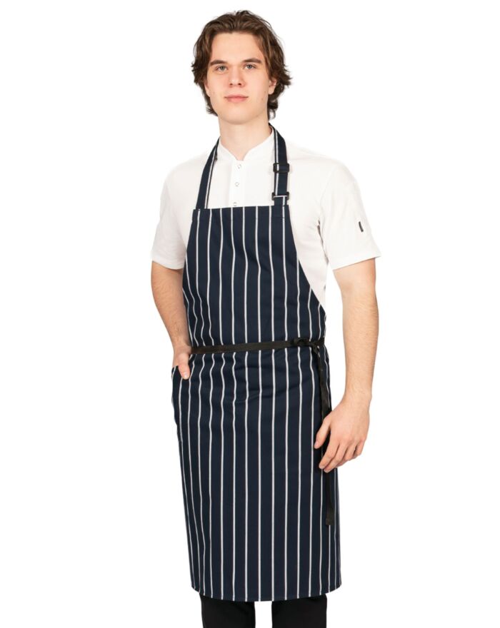 Woven Butchers Stripe Apron Thumbnail