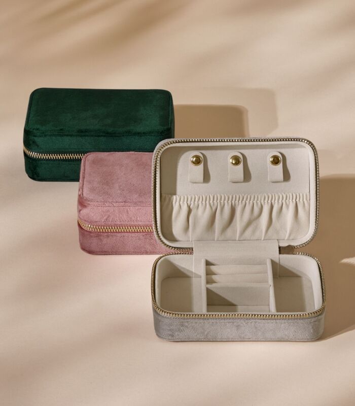 Velvet Travel Jewellery Box Thumbnail