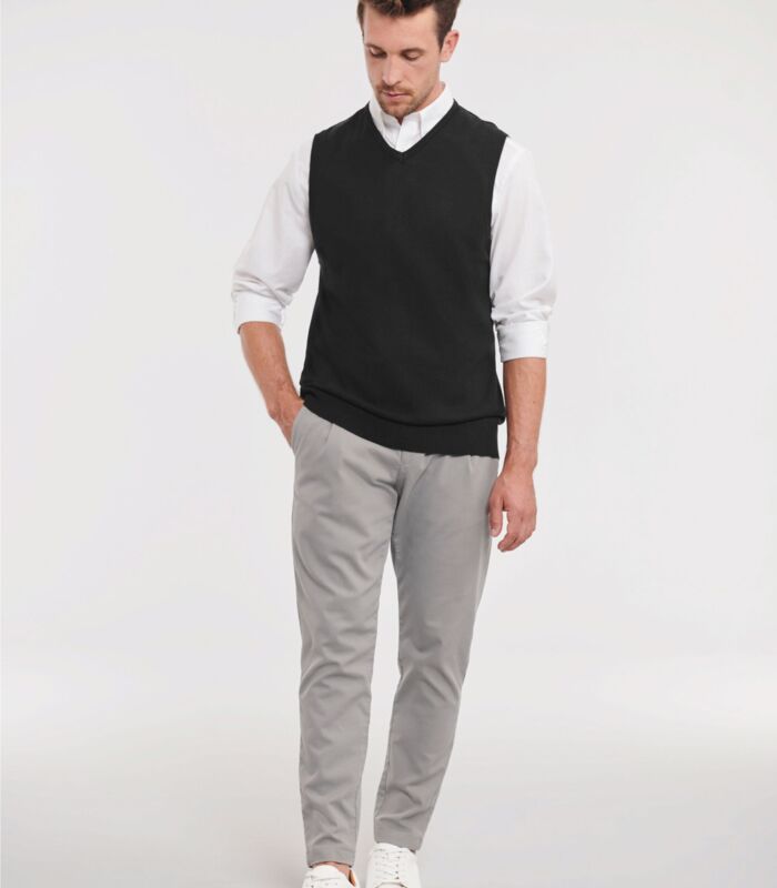 V-Neck Sleeveless Knitted Pullover Thumbnail