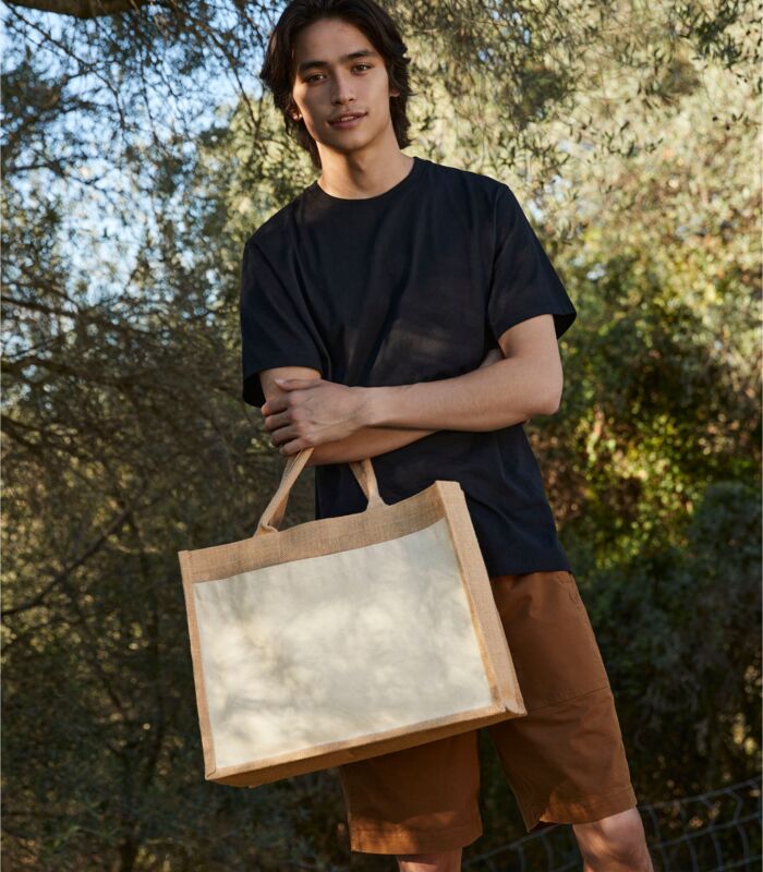 Cotton Pocket Jute Shopper Thumbnail