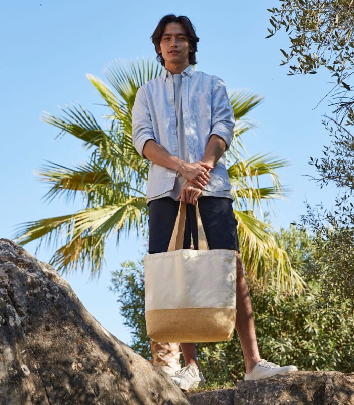 Jute Base Canvas Tote Thumbnail