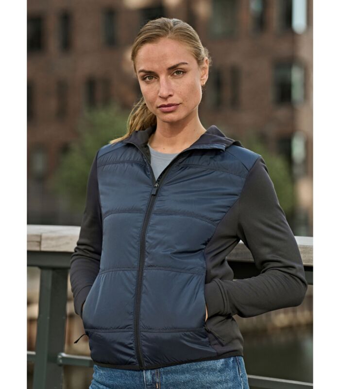 Ladies' Hybrid-Stretch Hooded Jacket Thumbnail
