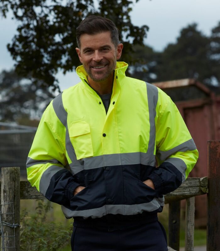 Hi-Vis 2 Tone Bomber Jacket Thumbnail