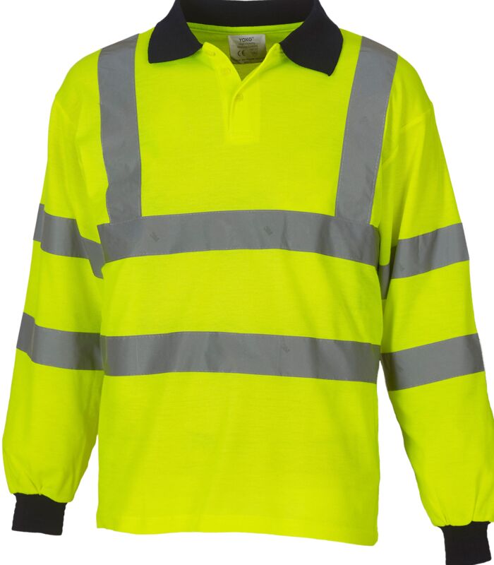 Hi-Vis Long Sleeve Polo Shirt Thumbnail