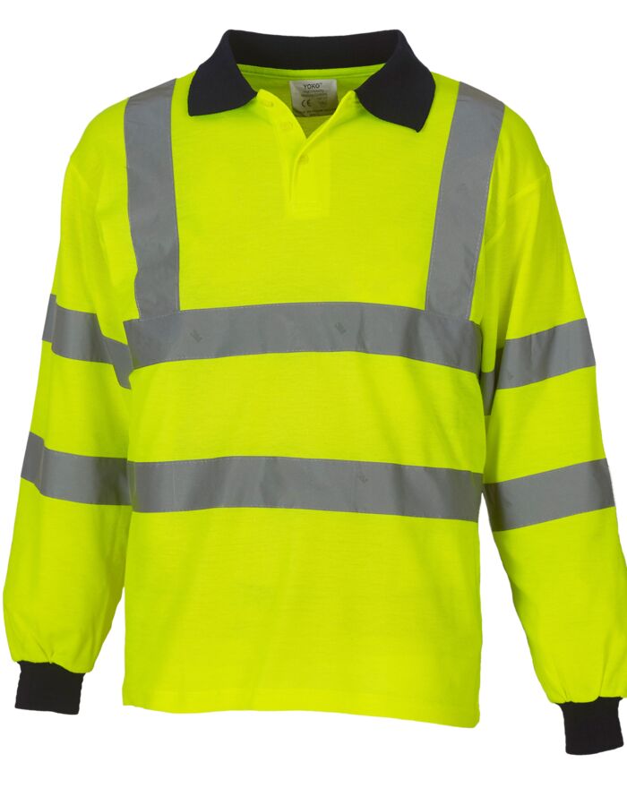 Hi-Vis Long Sleeve Polo Shirt Thumbnail