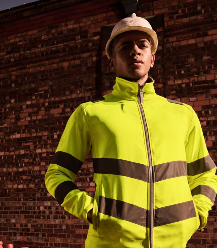Hi-Vis Pro Contract Ablaze 2 Layer Softshell Jacket (Class 3) Thumbnail