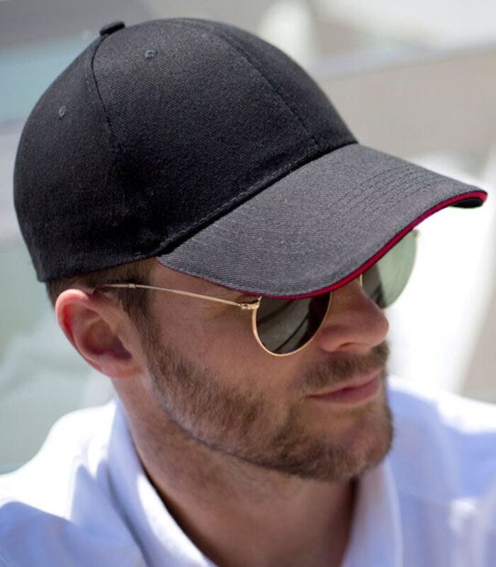 Memphis Brushed Cotton Low Profile Sandwich Peak Cap Thumbnail