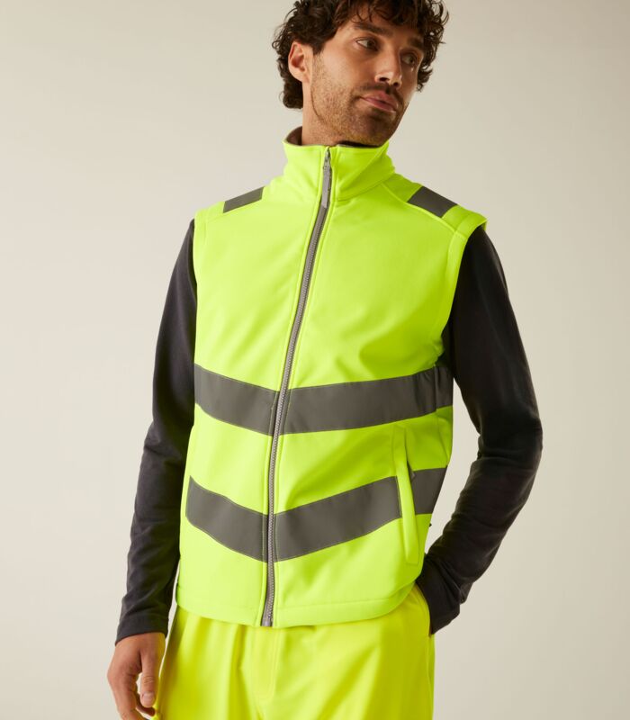 Hi-Vis Pro Contract Ablaze Softshell Bodywarmer Thumbnail