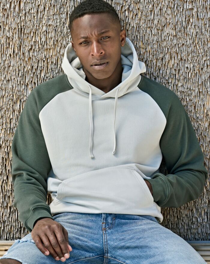 Unlabeled Two-Tone Hooded Sweatshirt Thumbnail