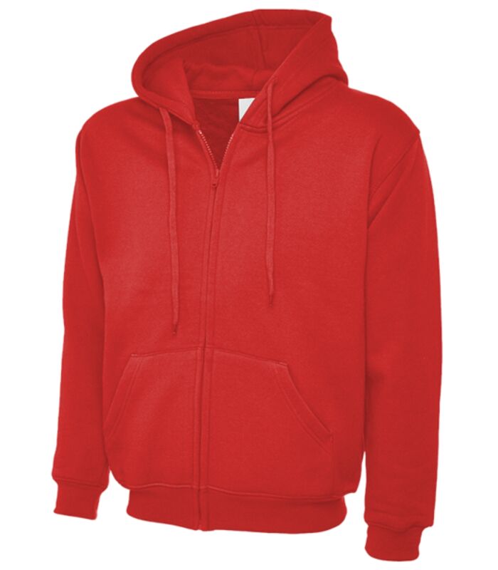 Adults Classic Full Zip Hooded Sweatshirt Thumbnail
