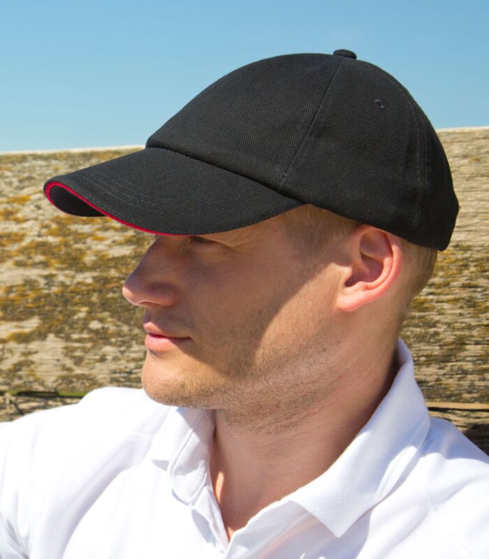 Low Profile Heavy Brushed Cotton Cap with Sandwich Peak Thumbnail