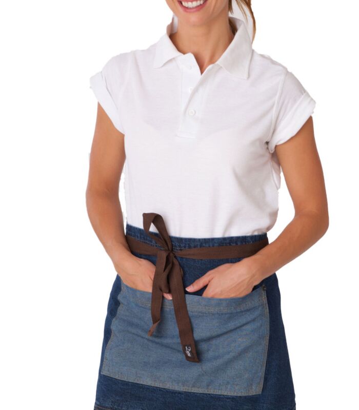 Denim Waist Apron with Contrasting Pocket Thumbnail