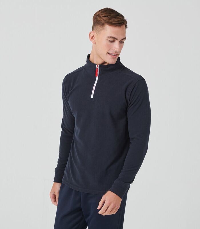 ¼ zip long sleeve fleece piped Thumbnail