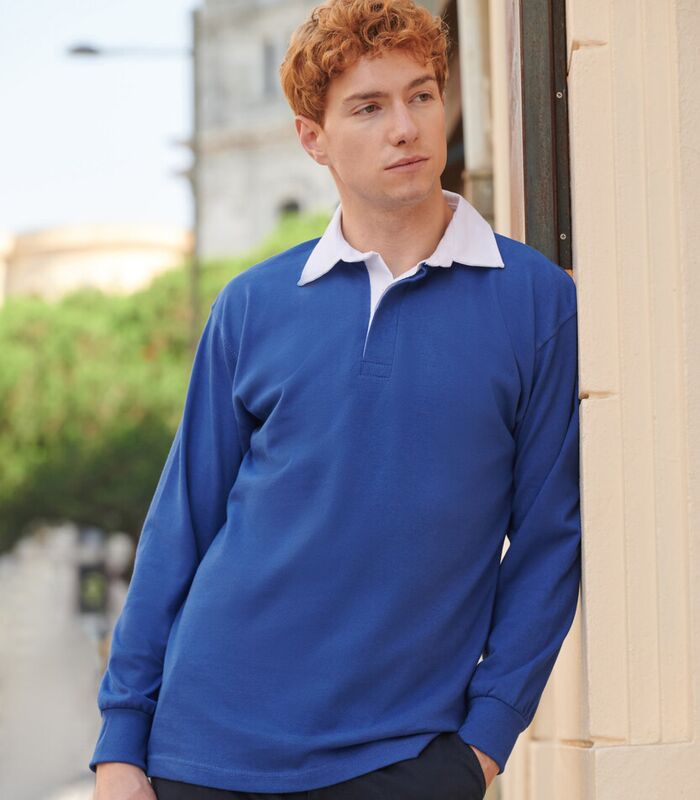 Long sleeve plain rugby shirt Thumbnail