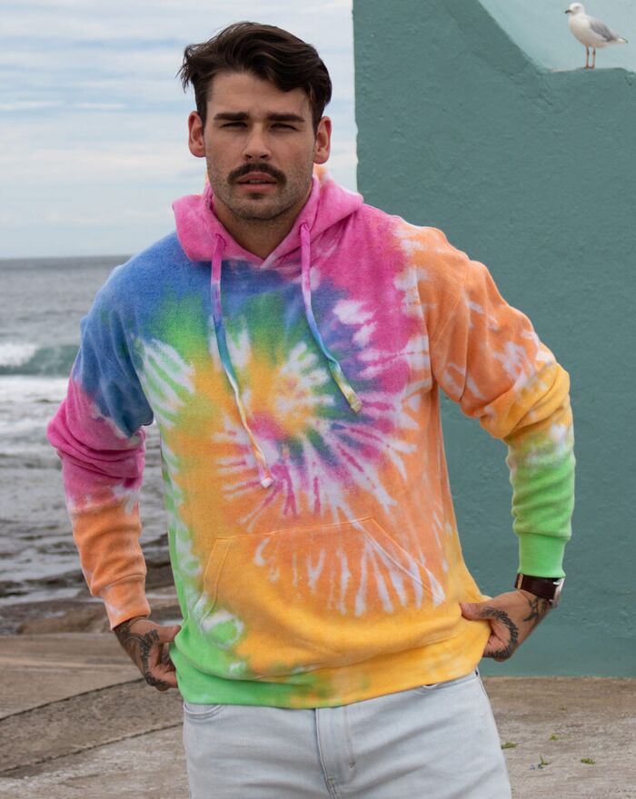 Rainbow tie-dye hoodie Thumbnail