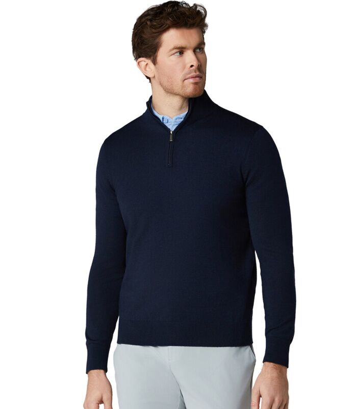 1/4-zip merino blend sweater Thumbnail