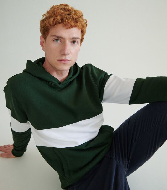 Heavyweight panelled hoodie Thumbnail
