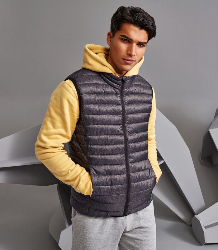 Melange padded gilet Thumbnail