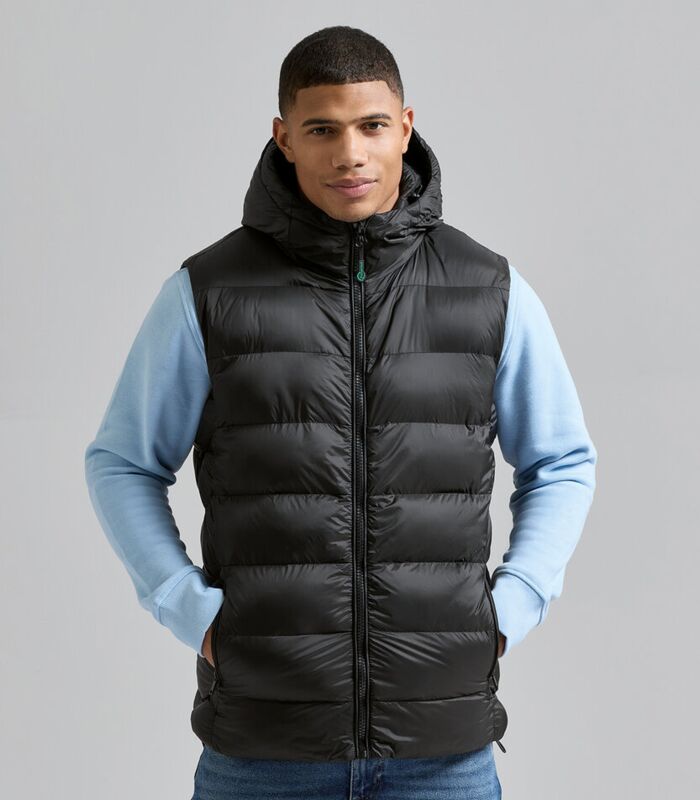 Solitude recycled hooded bodywarmer Thumbnail
