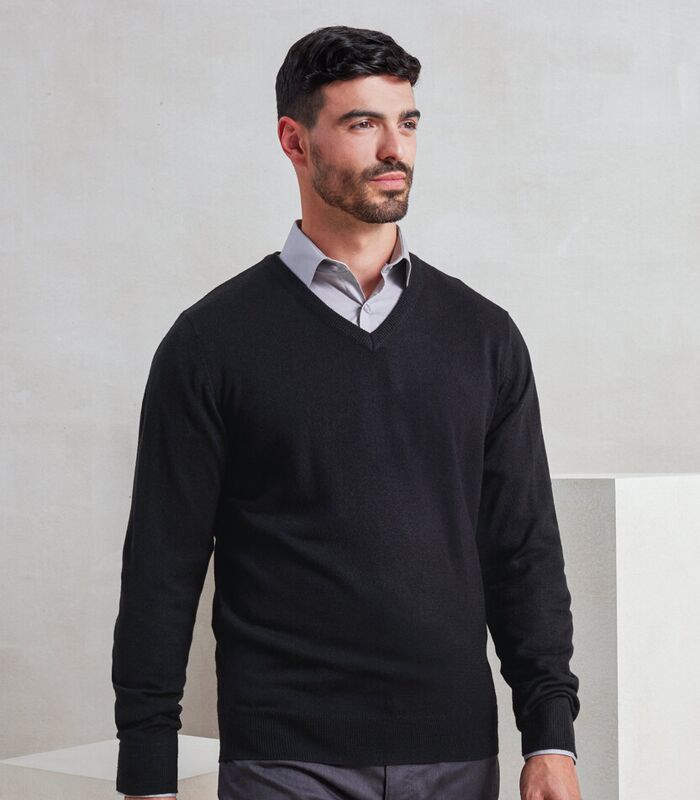 'Essential' acrylic v-neck sweater Thumbnail