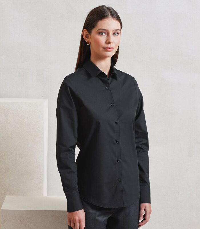Women’s long sleeve ‘Recyclight’ poplin shirt Thumbnail